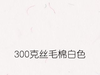 300克絲毛棉白色